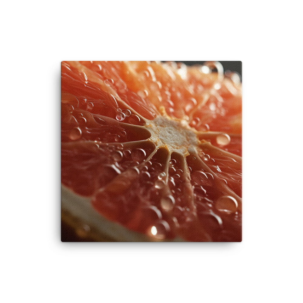 Grapefruit half being squeezed canvas - Posterfy.AI