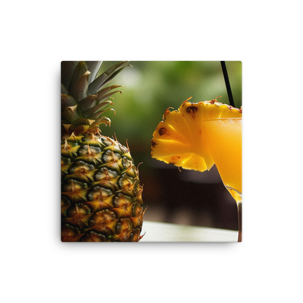 Chilled pineapple juice canvas - Posterfy.AI