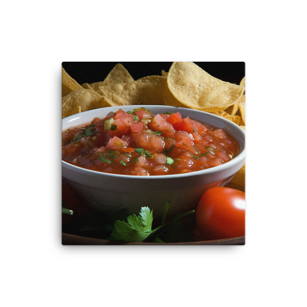 Zesty Chips and Salsa canvas - Posterfy.AI