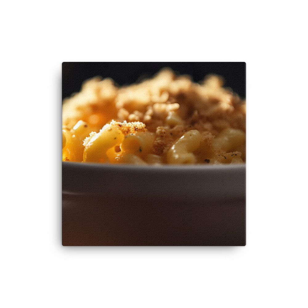 A Bowl of Mac and Cheese canvas - Posterfy.AI