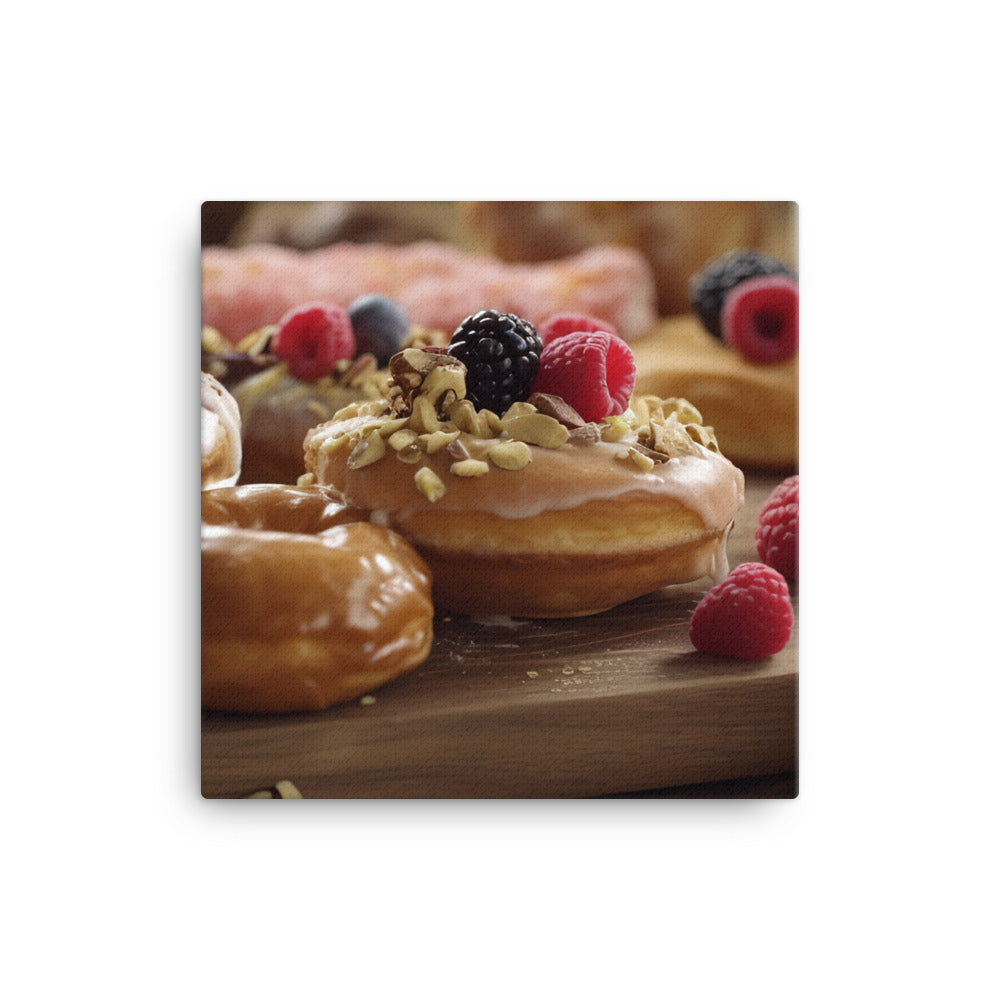 A Delicious Selection of Pastries and Donuts canvas - Posterfy.AI