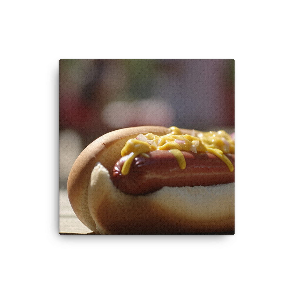 Classic American Hot Dog canvas - Posterfy.AI