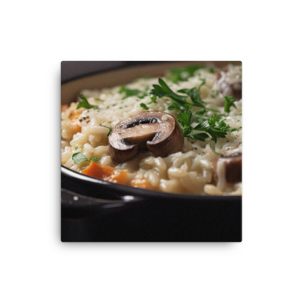 Baked Sausage and Mushroom Risotto canvas - Posterfy.AI