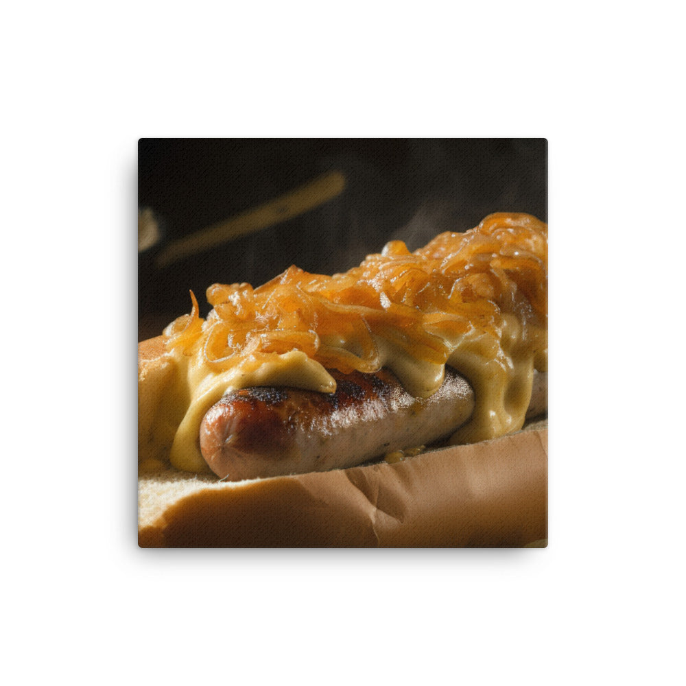 Grilled Bratwurst canvas - Posterfy.AI