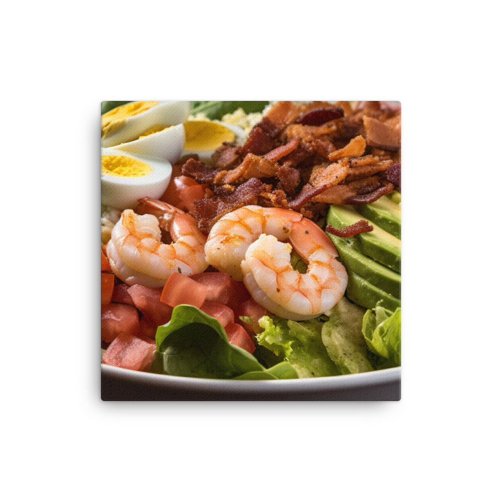 Cobb salad with shrimp canvas - Posterfy.AI