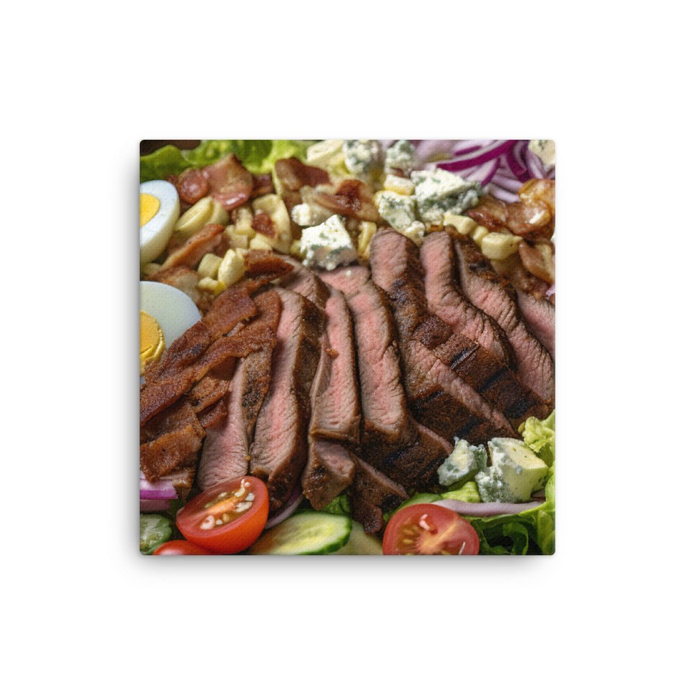 Cobb salad with grilled steak canvas - Posterfy.AI