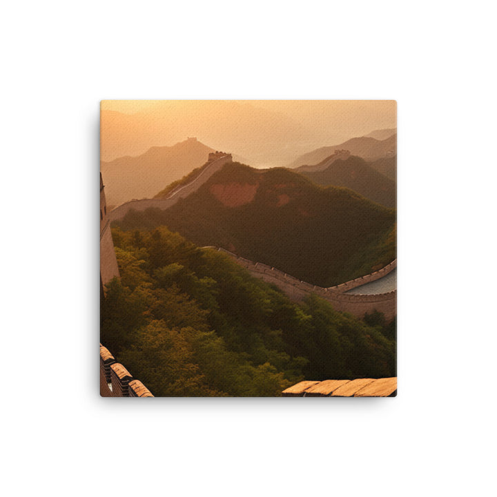 Capturing the Great Wall at Sunrise canvas - Posterfy.AI