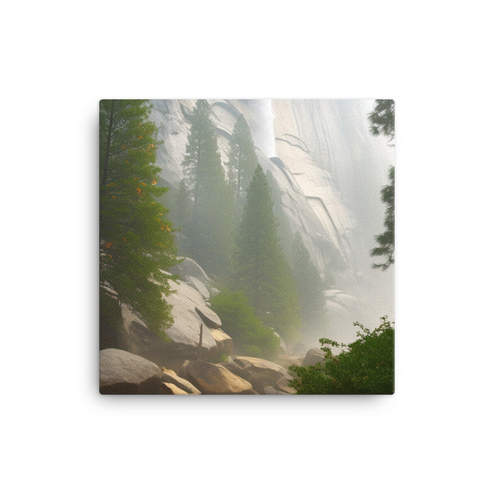 Vernal Fall in Yosemite canvas - Posterfy.AI