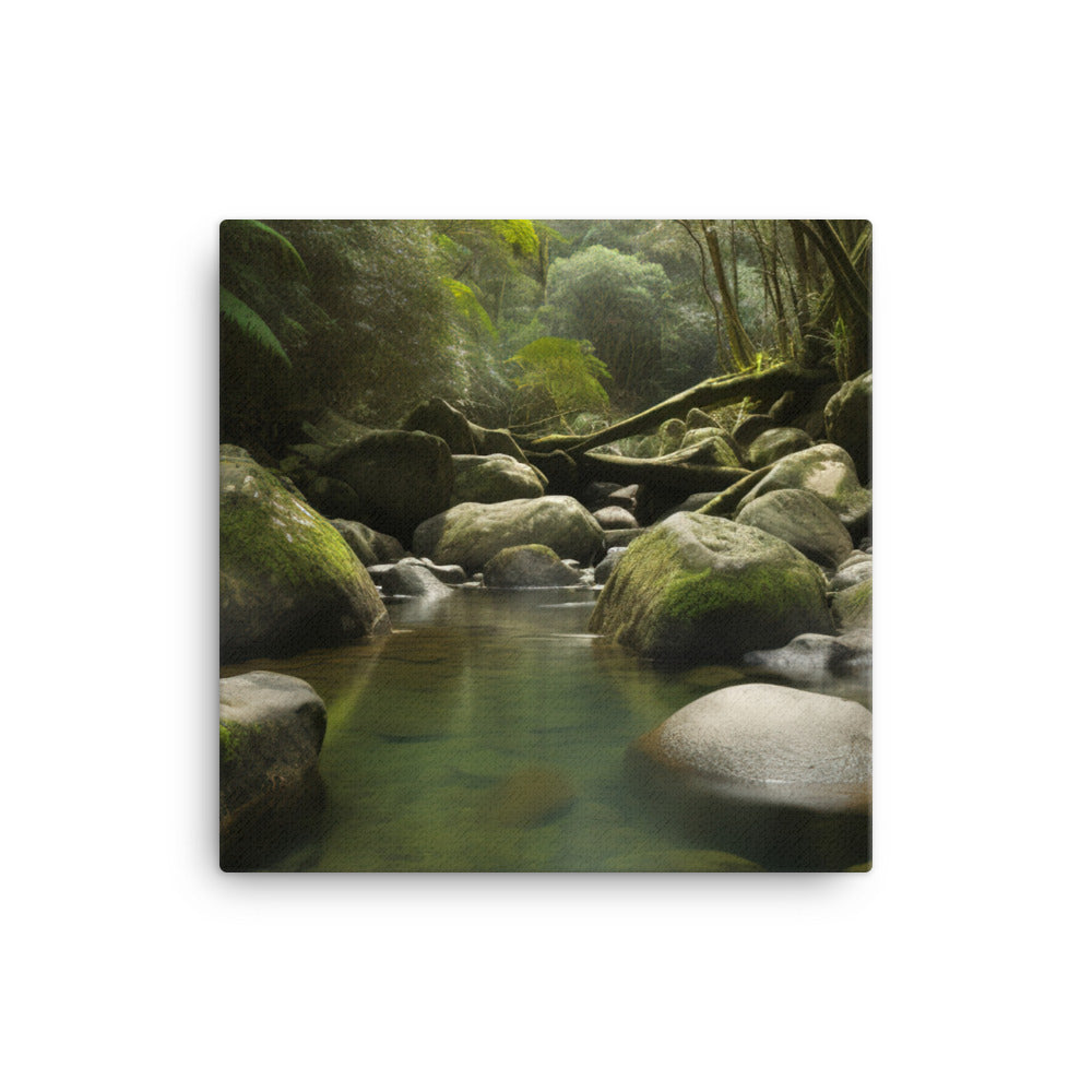 Yakushimas Forest Streams canvas - Posterfy.AI