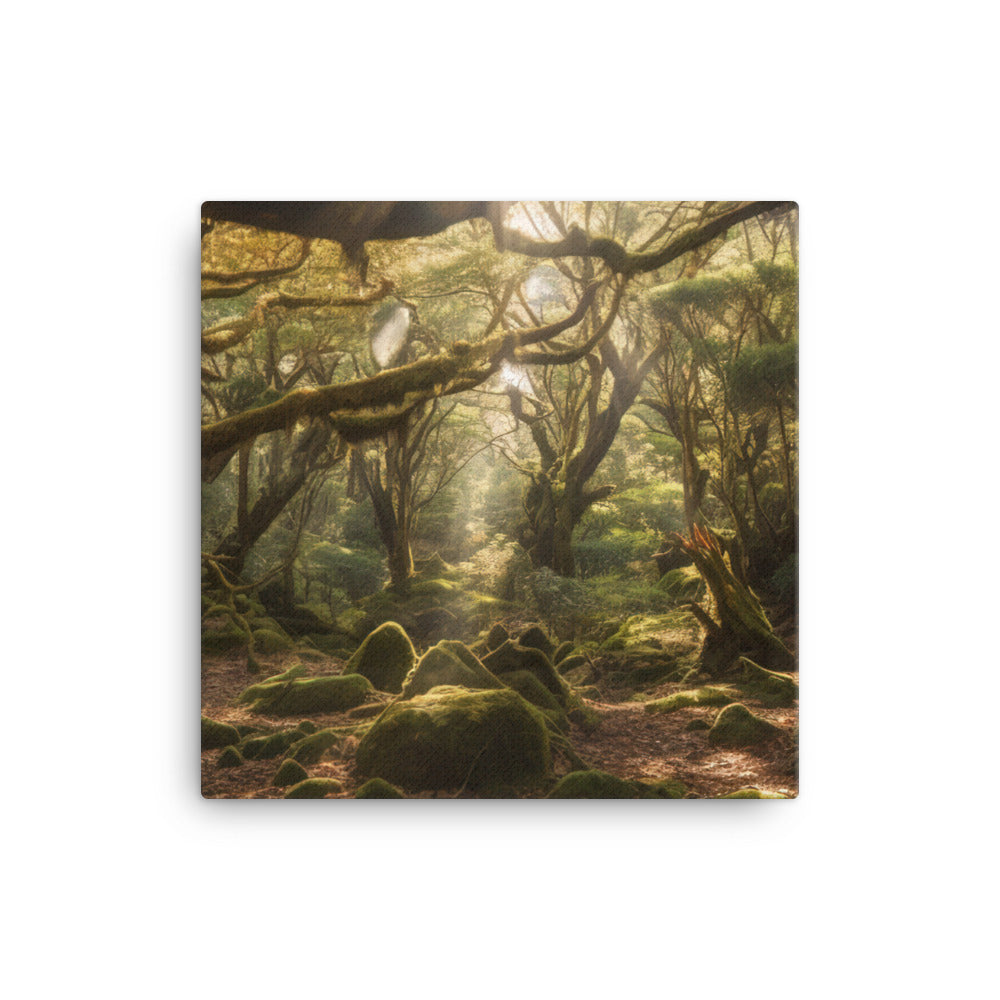 Light in Yakushimas Forests canvas - Posterfy.AI