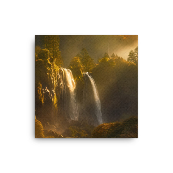 Nachi Falls Bathed in Golden Light canvas - Posterfy.AI