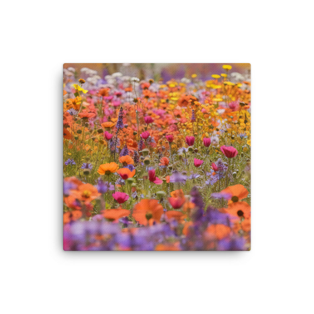 Bieis Colorful Fields in Bloom canvas - Posterfy.AI