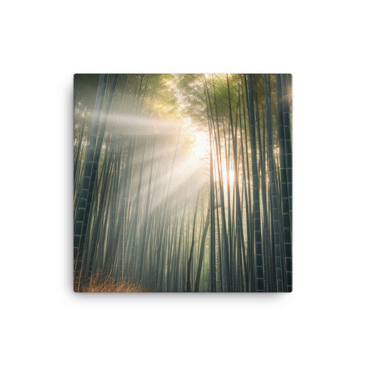 Dawns Embrace in Arashiyama Bamboo Grove canvas - Posterfy.AI