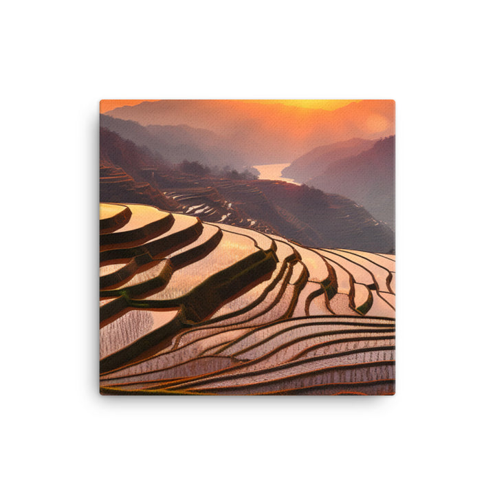 Beauty of Guilin Rice Terraces canvas - Posterfy.AI