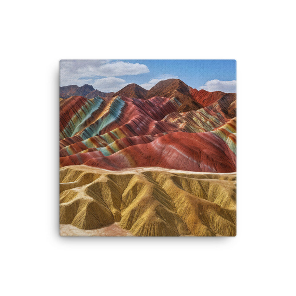 Vibrant Colors of Zhangye Danxia Landform canvas - Posterfy.AI