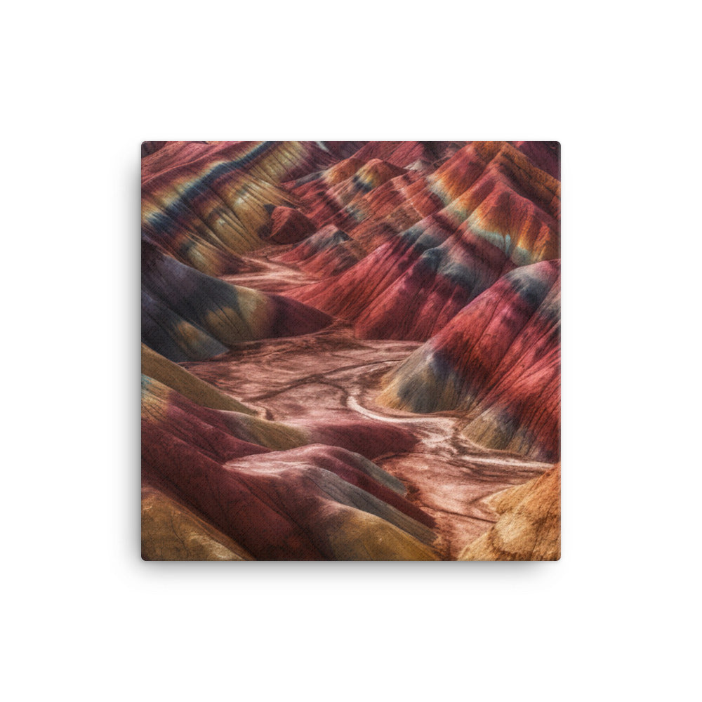 Surreal Beauty of Zhangye Danxia Landform canvas - Posterfy.AI