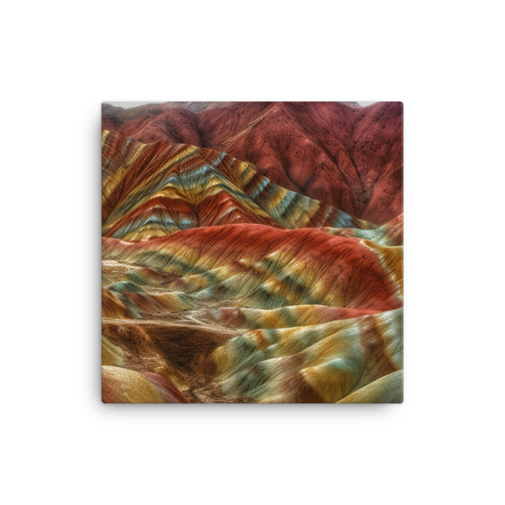 Surreal Beauty of Zhangye Danxia Landform canvas - Posterfy.AI