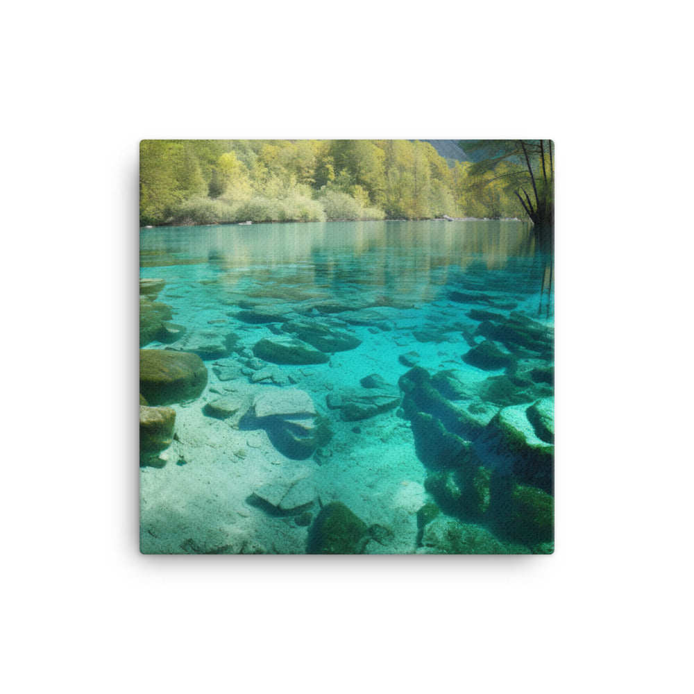 Jiuzhaigou Valleys Crystal clear Lakes canvas - Posterfy.AI