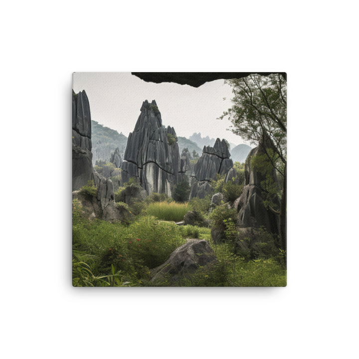 Shilin Stone Forest with Natural Archways canvas - Posterfy.AI