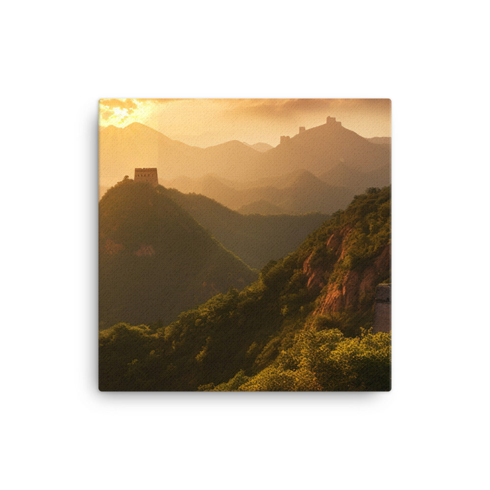 Capturing the Great Wall at Sunrise canvas - Posterfy.AI