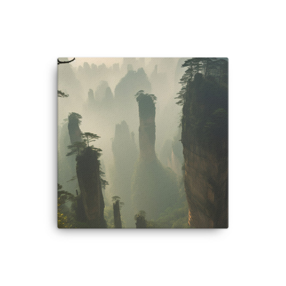 Misty Pillars of Zhangjiajie canvas - Posterfy.AI