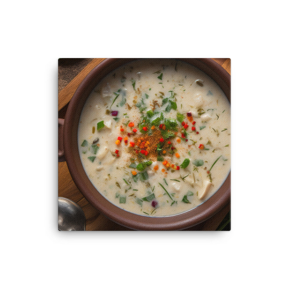 Olympia Oyster Chowder canvas - Posterfy.AI