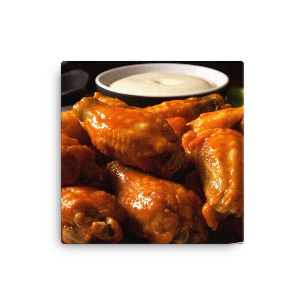 Crispy and Delicious Buffalo Chicken Wings canvas - Posterfy.AI