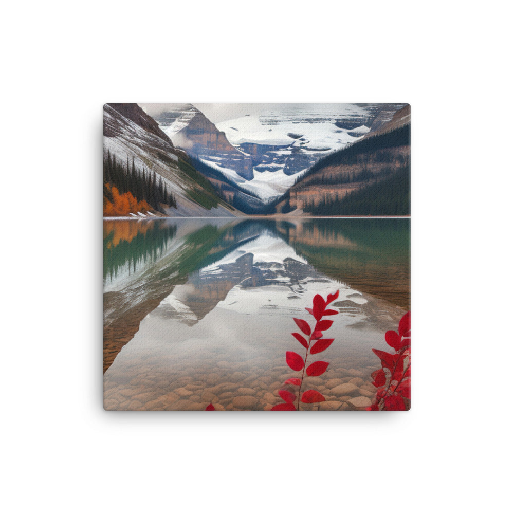 Vibrant Colors of Lake Louise canvas - Posterfy.AI