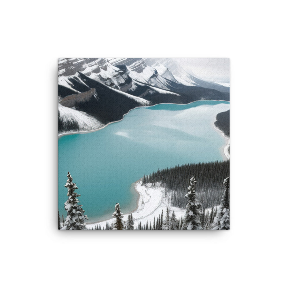 Frozen Beauty of Peyto Lake canvas - Posterfy.AI