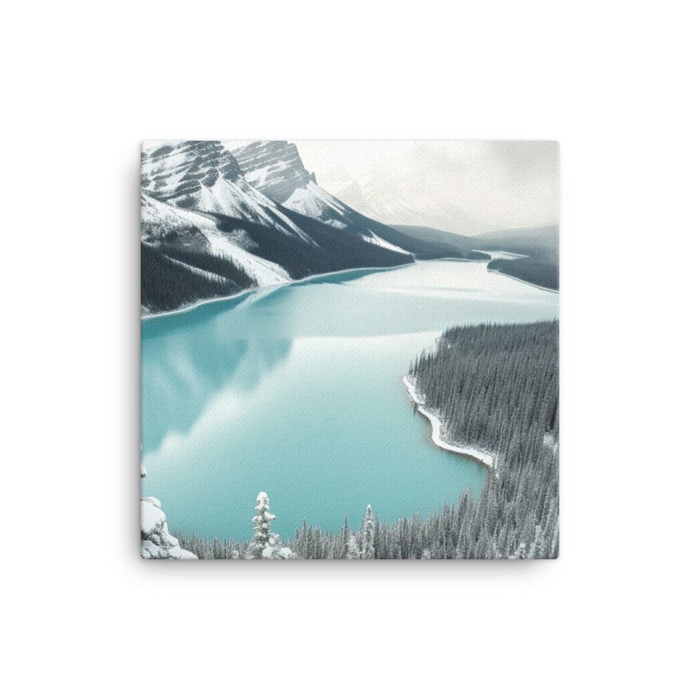 Frozen Beauty of Peyto Lake canvas - Posterfy.AI