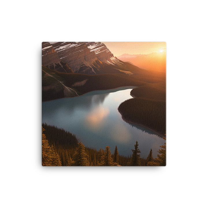 Enjoy Peyto Lake in Warm Golden Light canvas - Posterfy.AI