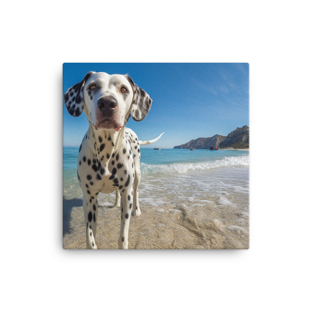 Dalmatian on the Beach canvas - Posterfy.AI