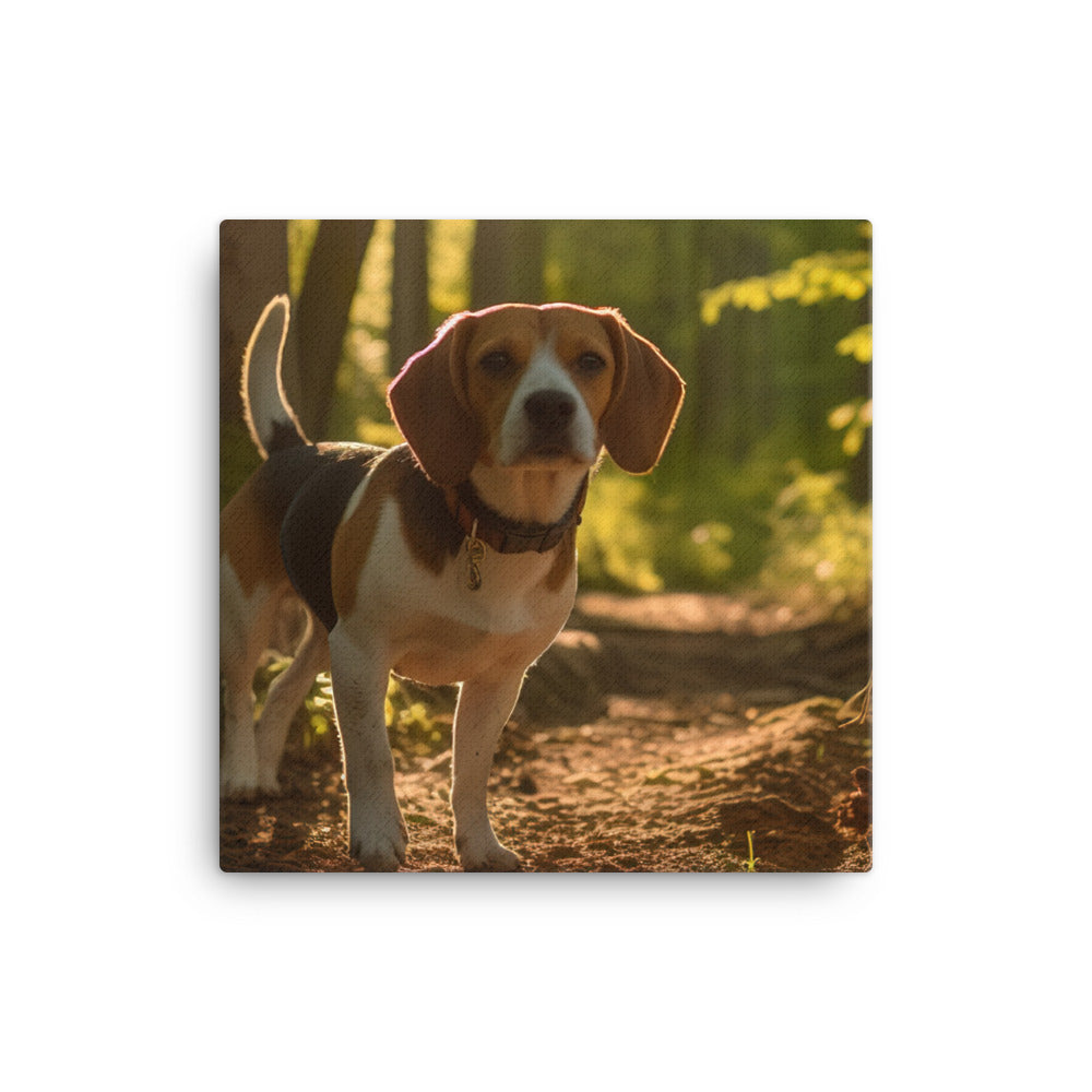 Beagle on the scent canvas - Posterfy.AI