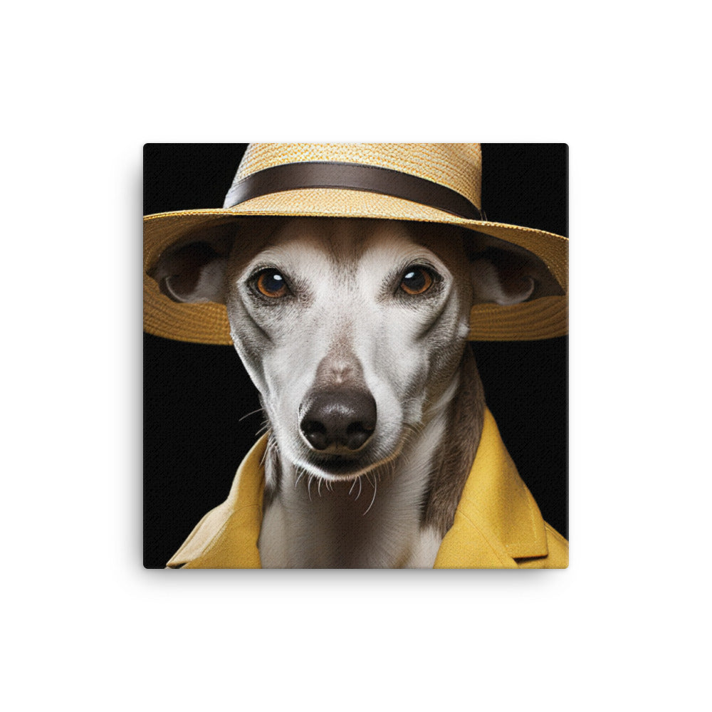 Whippet Fashionista canvas - Posterfy.AI