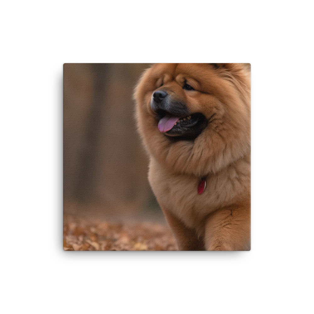 Chow Chow Taking a Leisurely Stroll canvas - Posterfy.AI