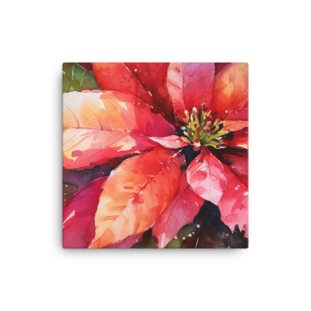 Glorious Poinsettias canvas - Posterfy.AI