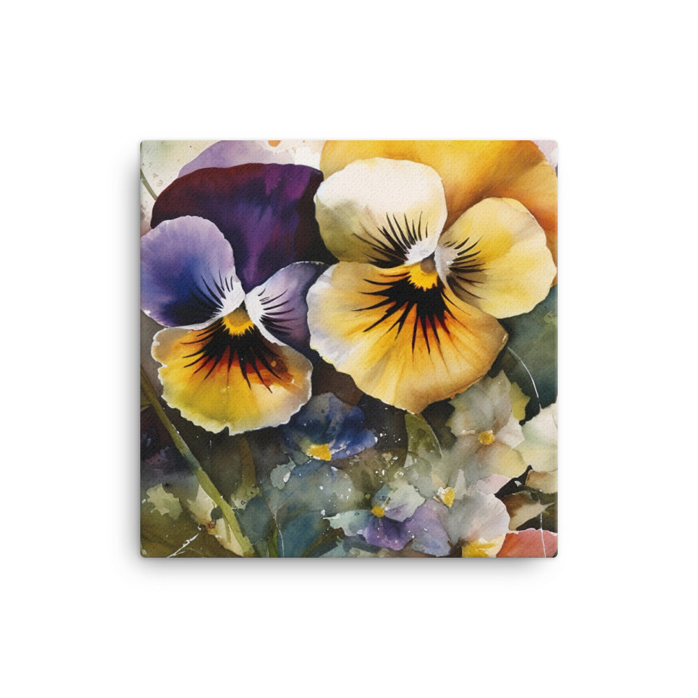 Portraits of Pansies canvas - Posterfy.AI