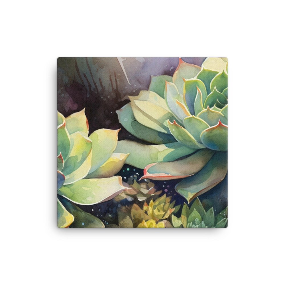 Serenity in Succulents canvas - Posterfy.AI