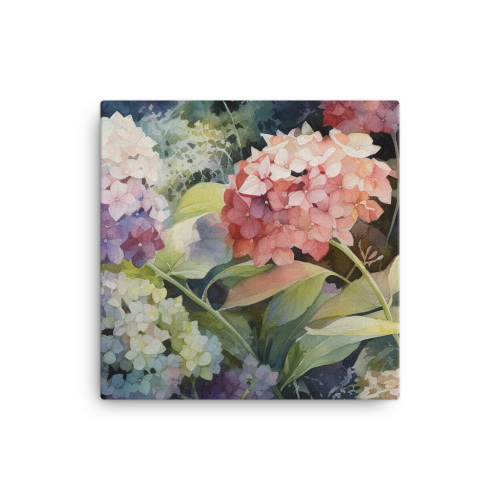 Enchanting Hydrangeas canvas - Posterfy.AI