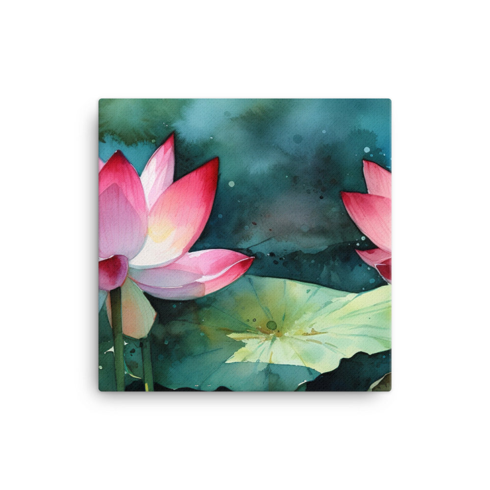 Beauty of Lotus Flowers canvas - Posterfy.AI