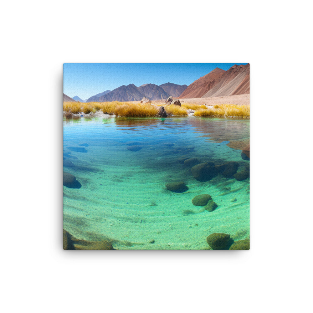 Vivid Reflections of Atacamas Oasis canvas - Posterfy.AI
