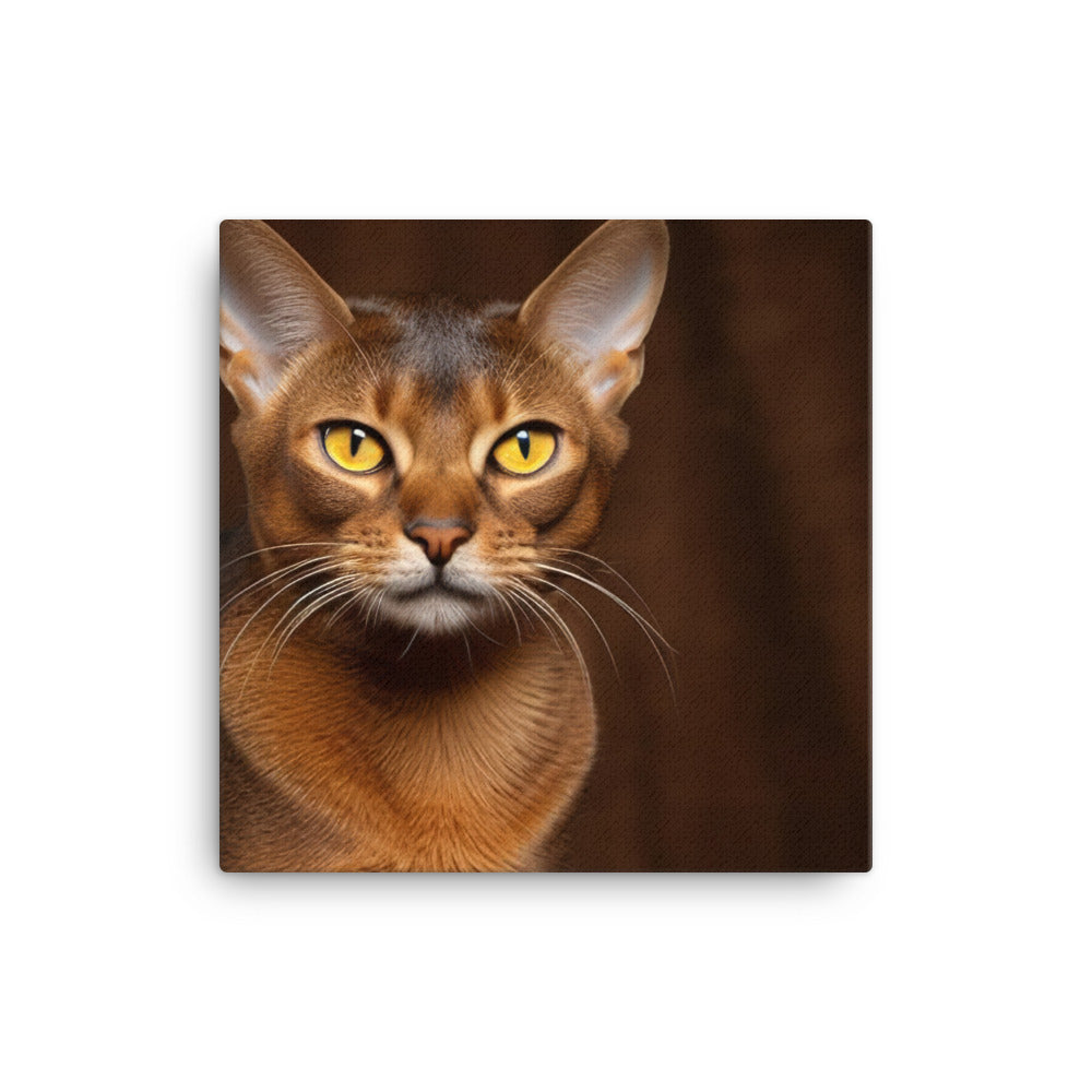 Abyssinian Cat Posing canvas - Posterfy.AI