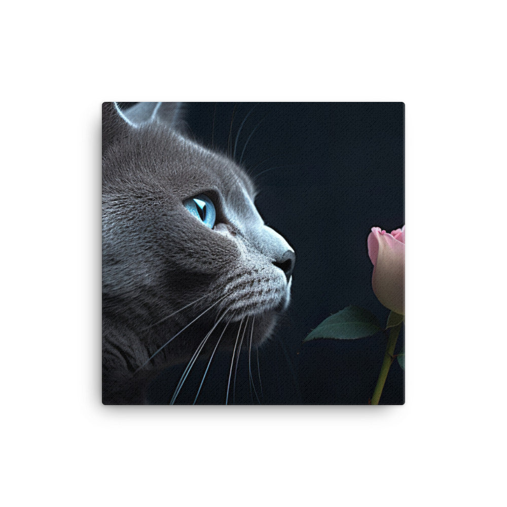 Russian Blue Cat canvas - Posterfy.AI