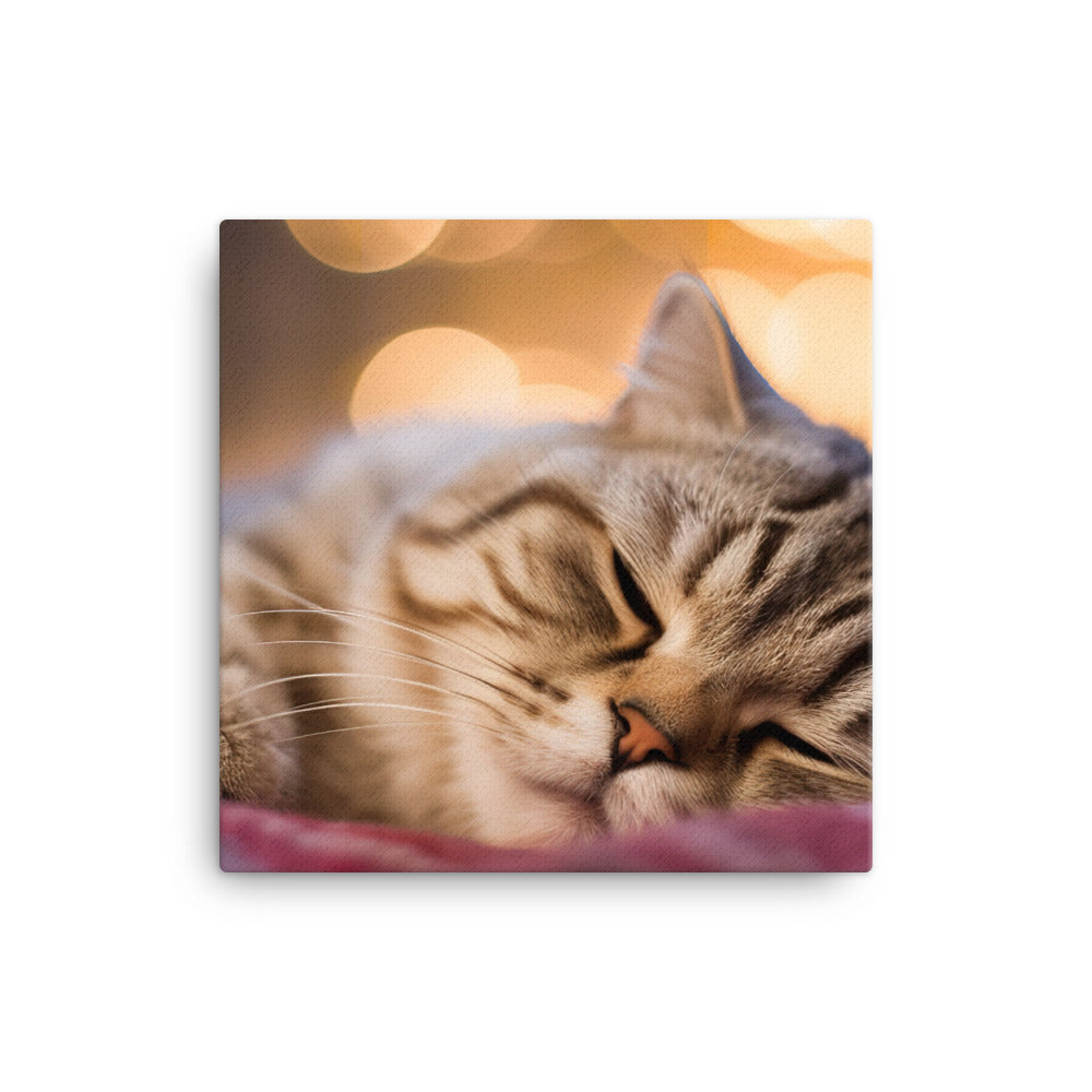 Serenity of a Scottish Fold canvas - Posterfy.AI