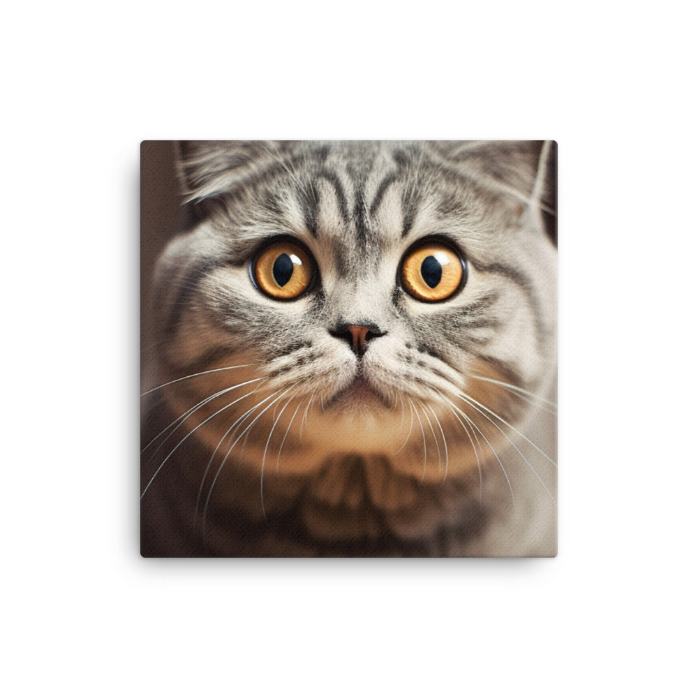 Captivating Scottish Fold canvas - Posterfy.AI