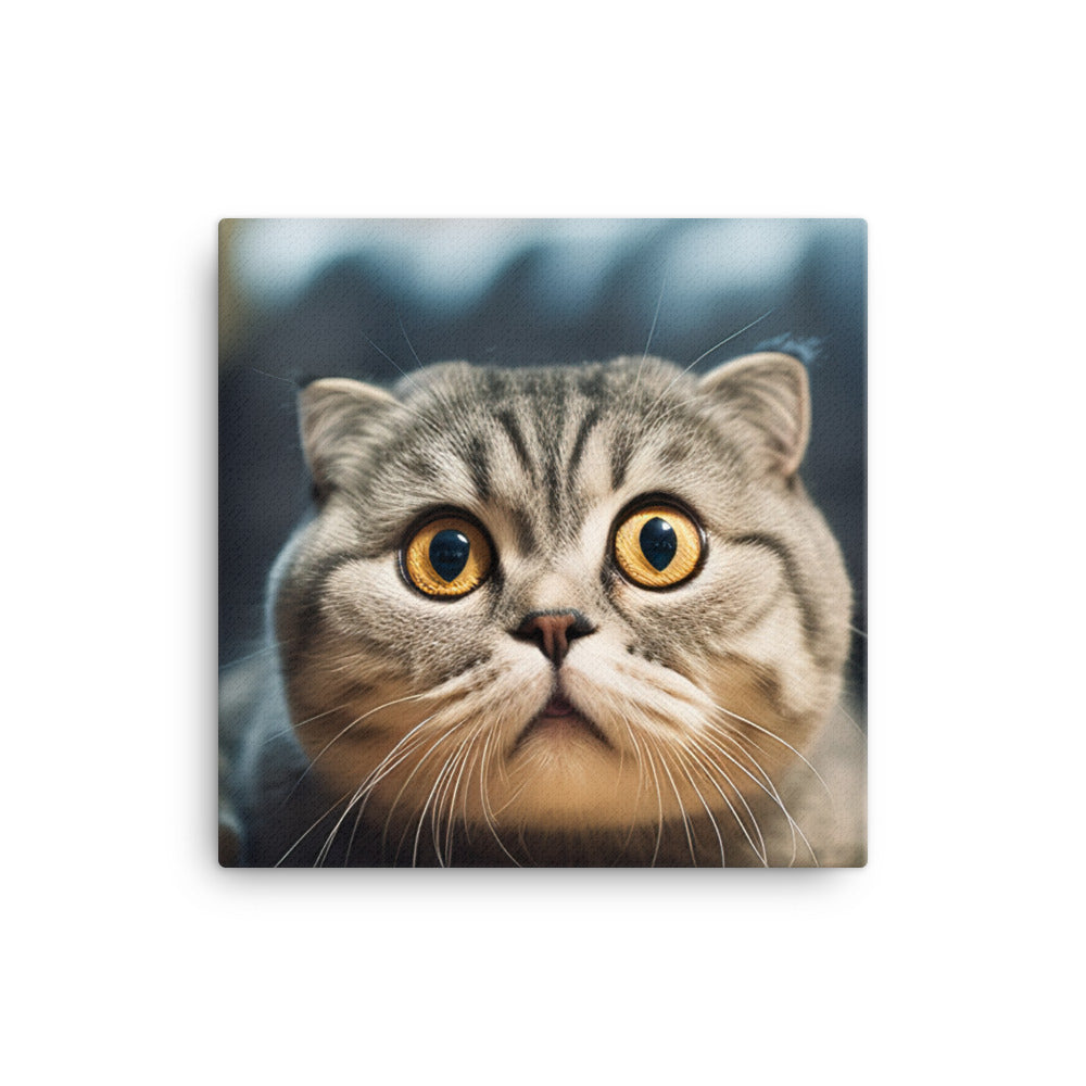 Captivating Scottish Fold canvas - Posterfy.AI