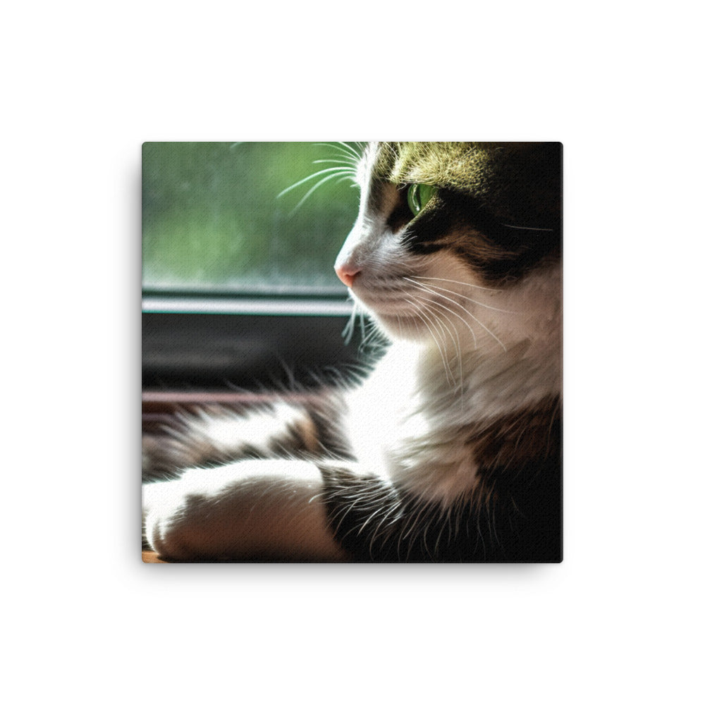 Elegant Manx Cat canvas - Posterfy.AI