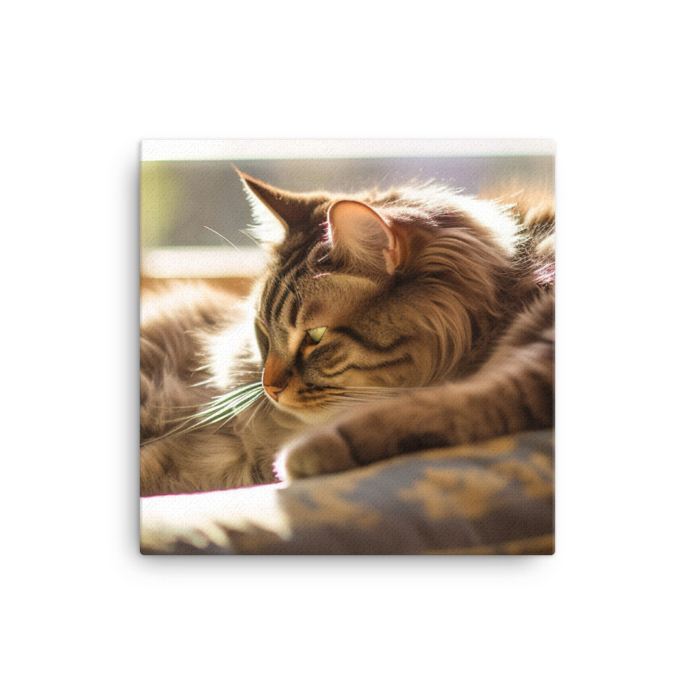 Adorable Manx Cat canvas - Posterfy.AI