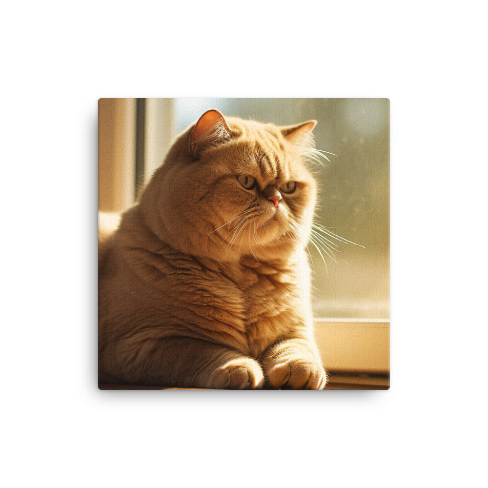 Elegant Exotic Shorthair Cat canvas - Posterfy.AI