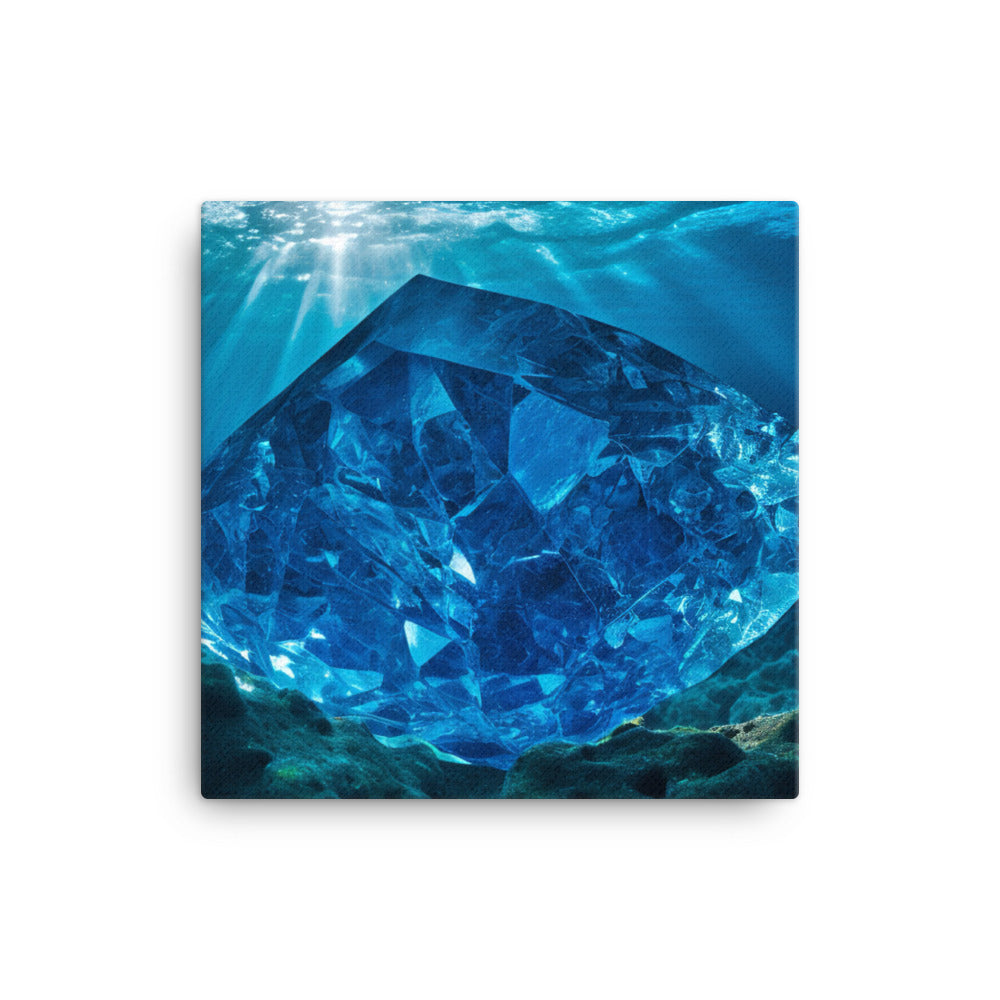 A vivid blue diamond canvas - Posterfy.AI